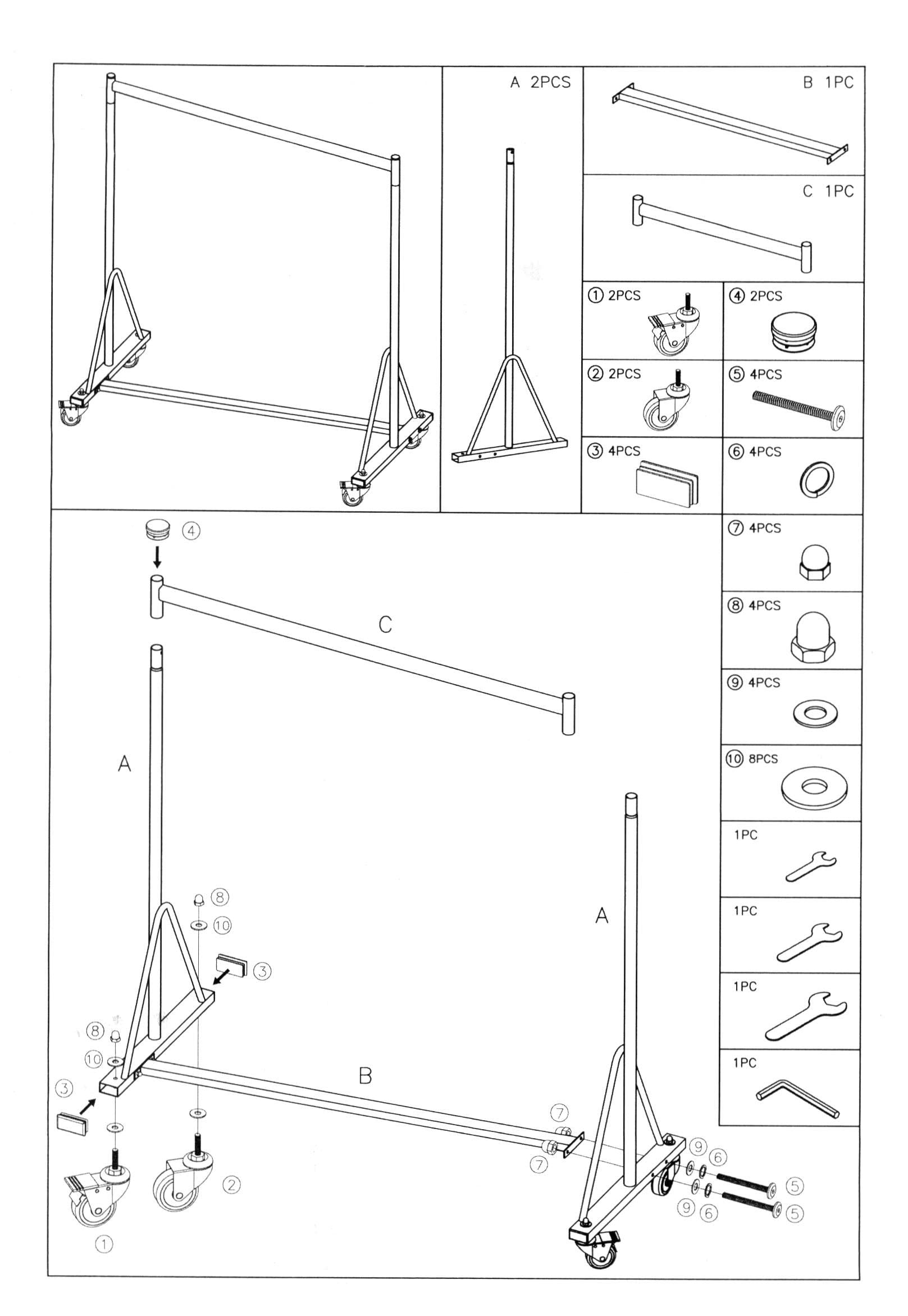 GERSO Schwerlast Kleiderständer 150 cm | 160 kg Tragkraft | Z-Konstruktion Industrie-Qualität | Rollbar mit 360° Lenkrollen & Bremse | Chrom Garderobenständer fahrbar | Stabil & platzsparend