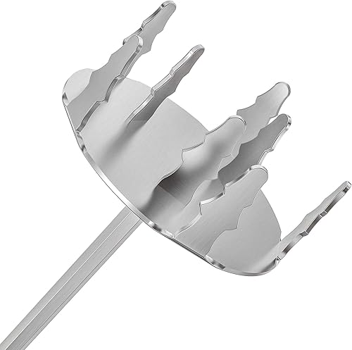 Miniatura 8 de Onlyfire - Extractor de cerdo de 4 pulgadas, triturador de carne de acero inoxidable ultraafilado mejorado utilizado con taladro manual estándar