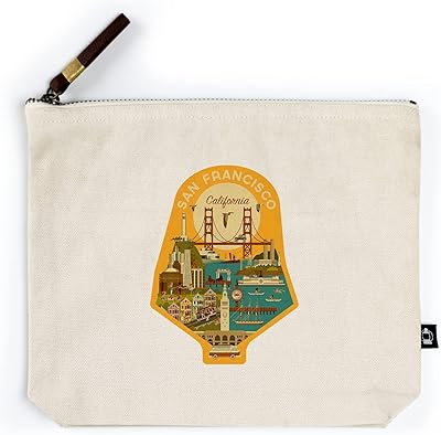 Lantern Press San Francisco, California, Geometric, Contour (100% Cotton Canvas Travel Accessory Go Bag)