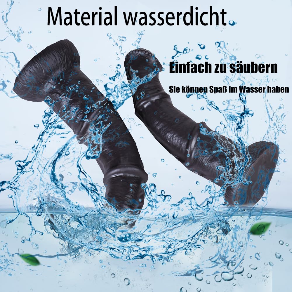 Realistischer Pferd Dildo Big Tier Dildo mit Starke Saugnapf Groß Flexibel Analdildo Flüssiges Silikon Pferde Großem Penis Vaginen G-Punkt Prostata Stimulation Sex Toy für Frauen, Männer (L)