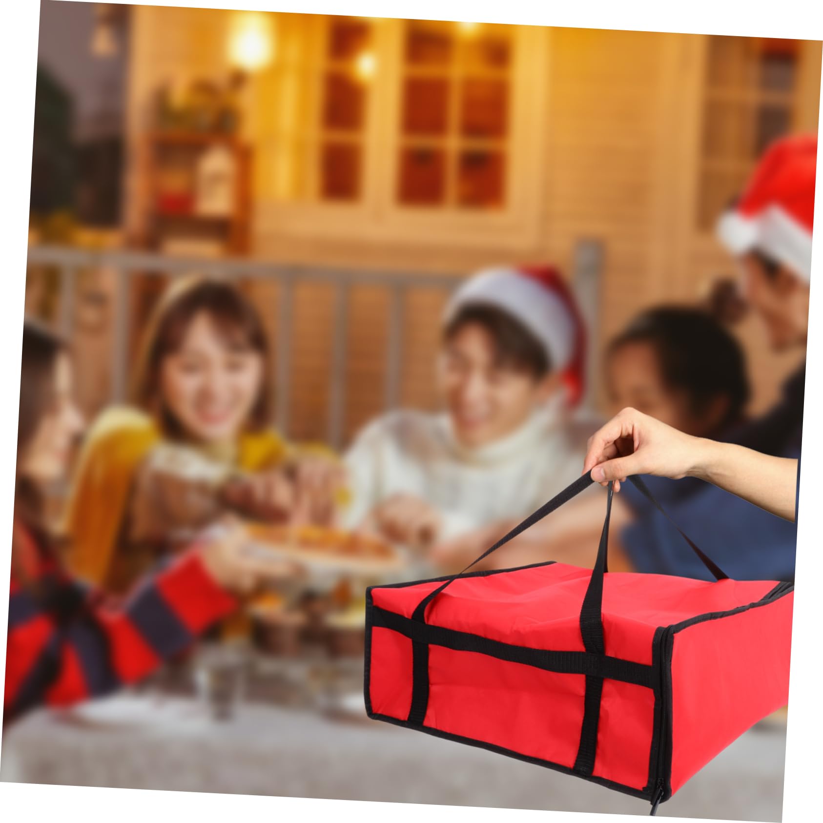 FUNOMOCYA Insulated Bag Portable Non Woven Fabric Takeout Carrier for Food for Catering Picnics and Personal Use