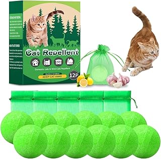 Cat Deterrent Outdoor, Natural Cat Deterrent Keep Cats Out of Yard Permanently, Cat Essentials for Indoor Cats Anti Scratch for Furniture Urination Garden Dog, Humane Educational Training Aids, 12 Pcs