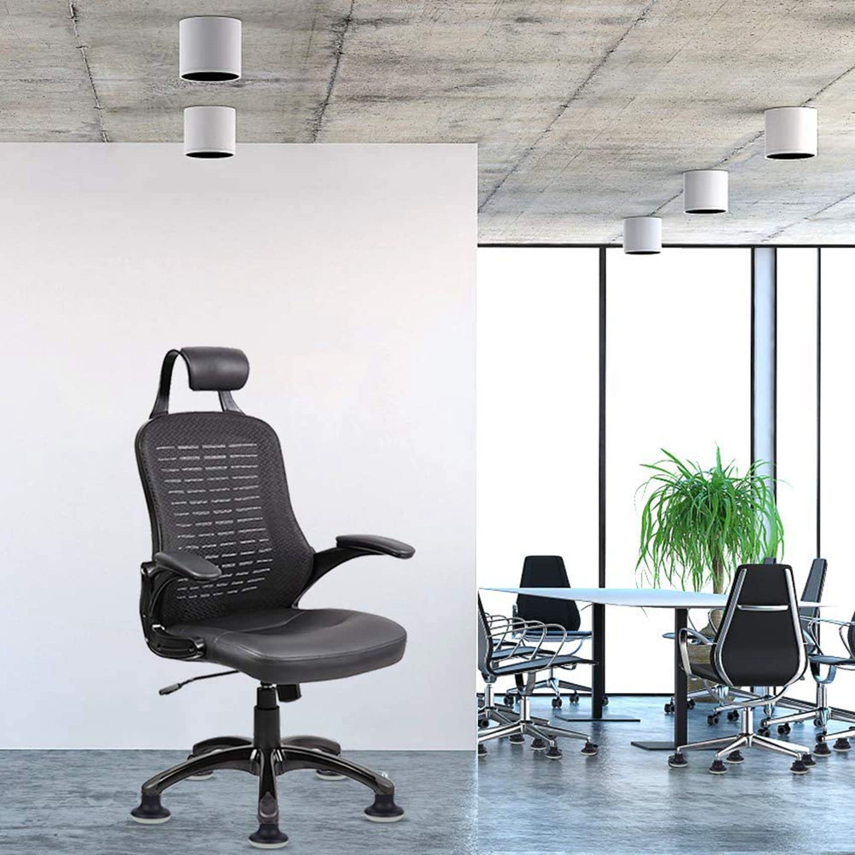 10 Piedini Di Ricambio Per Sedia Ufficio - Scivoli In Plastica, Altezza 5.1 Cm - Foto 5