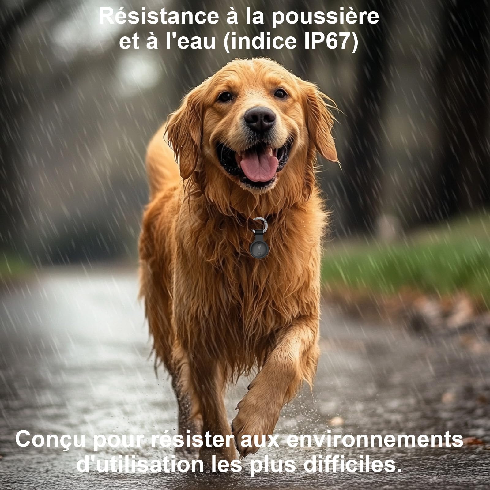 Localizador GPS Perros,GPS Dog Compatible con Sistemas iOS Y Android GPS para Gatos En Real BateríA De Larga DuracióN, Rastreador GPS para Gatos Rastreador De Mascotas Impermeable-Negro