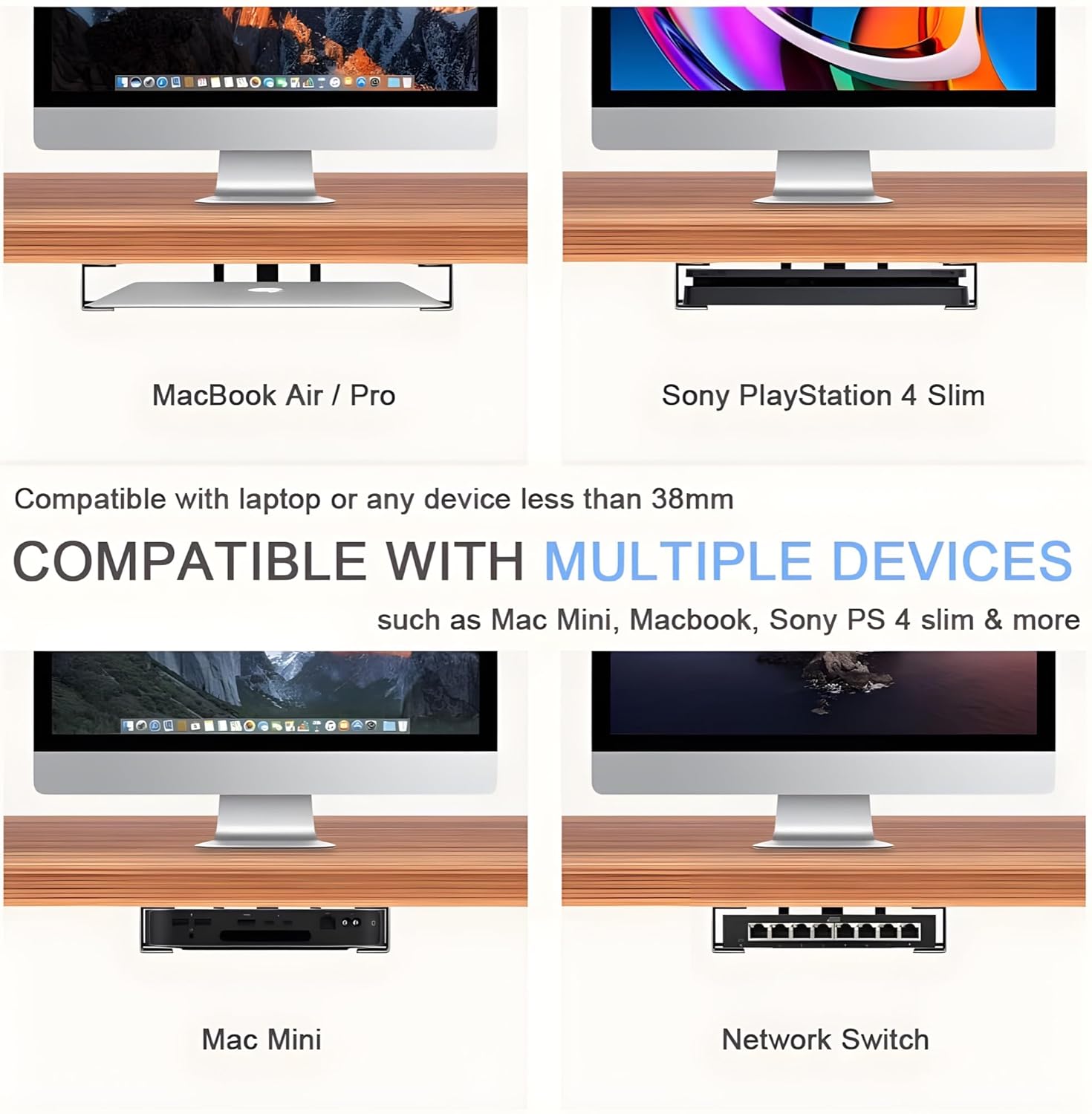 24x7 eMall Under Desk Laptop Holder Wall Mount Holder for Laptops, Carbon Steel, Scratch Resistant Strips, Adjustable Mounts Use Slide In And Slide Out Design. Device Thickness Should Not exceed 35mm. 12 71i6rRIQvVL. SL1500