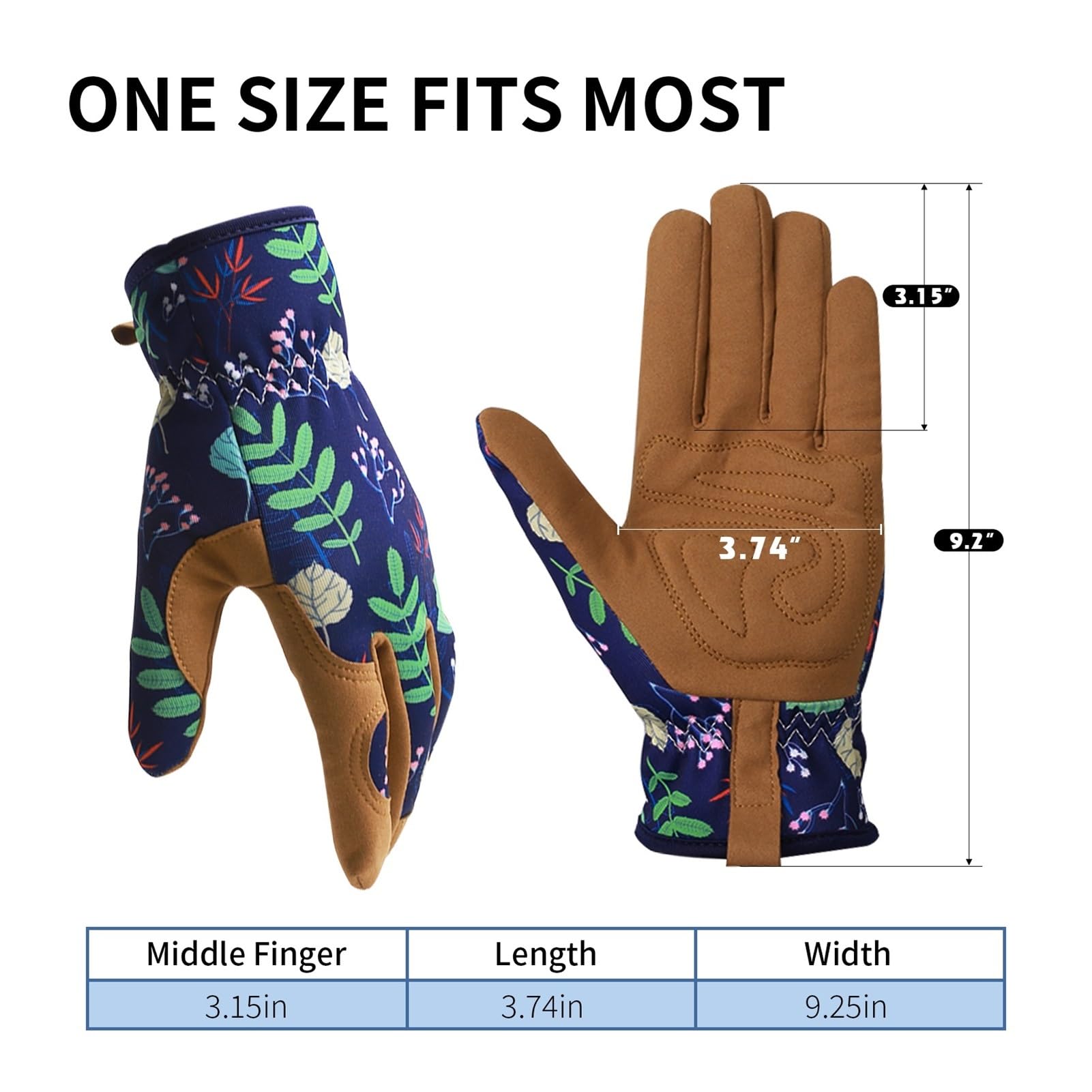 Gartenhandschuhe, Damen-Gartenhandschuhe aus Mikrofaser-Leder for Jäten, Graben, Pflanzen, Beschneiden, Arbeiten