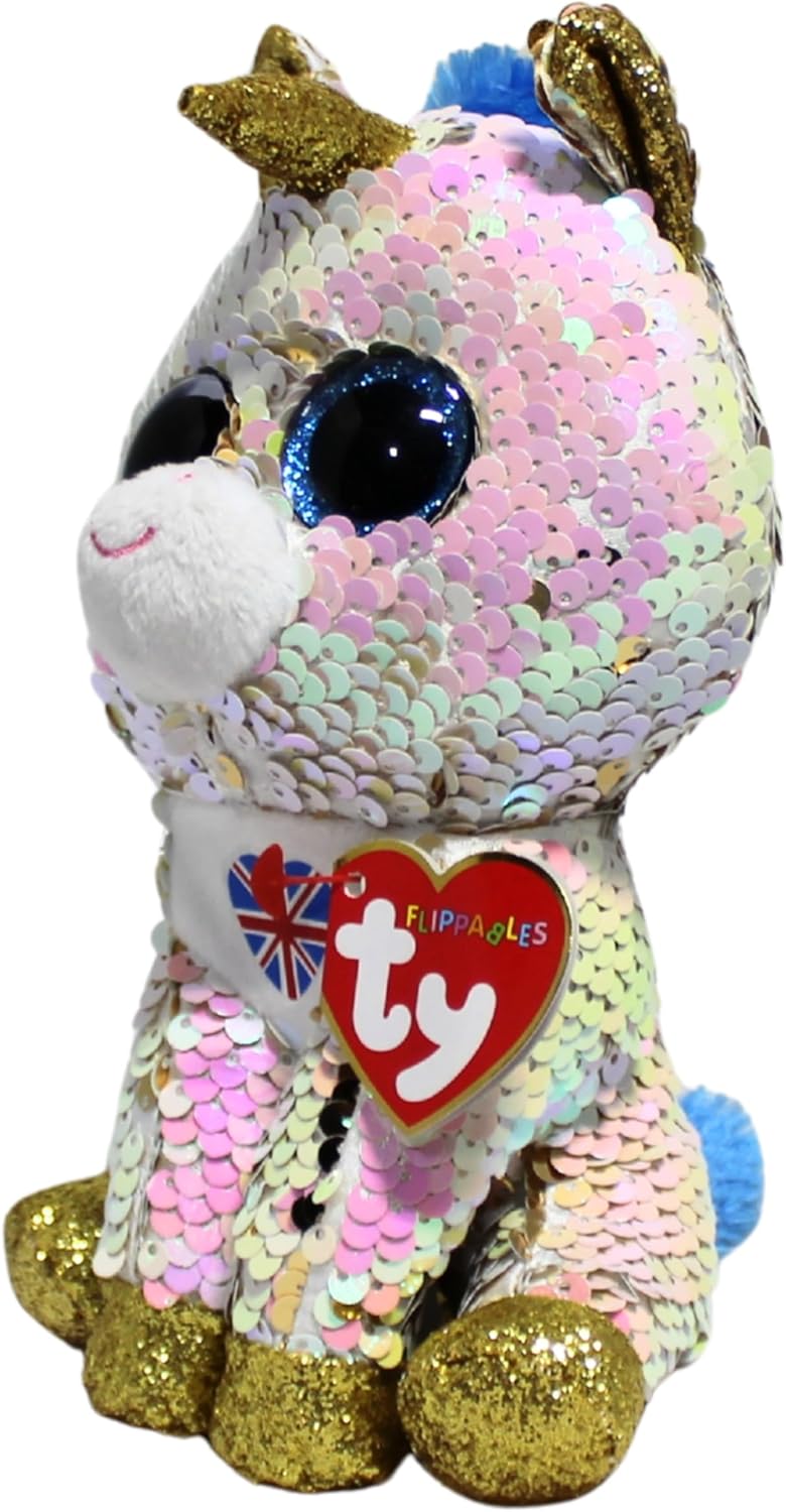 TY 36352 Royal Unicorn W/Union Jack Flipp-REG, Multicolored