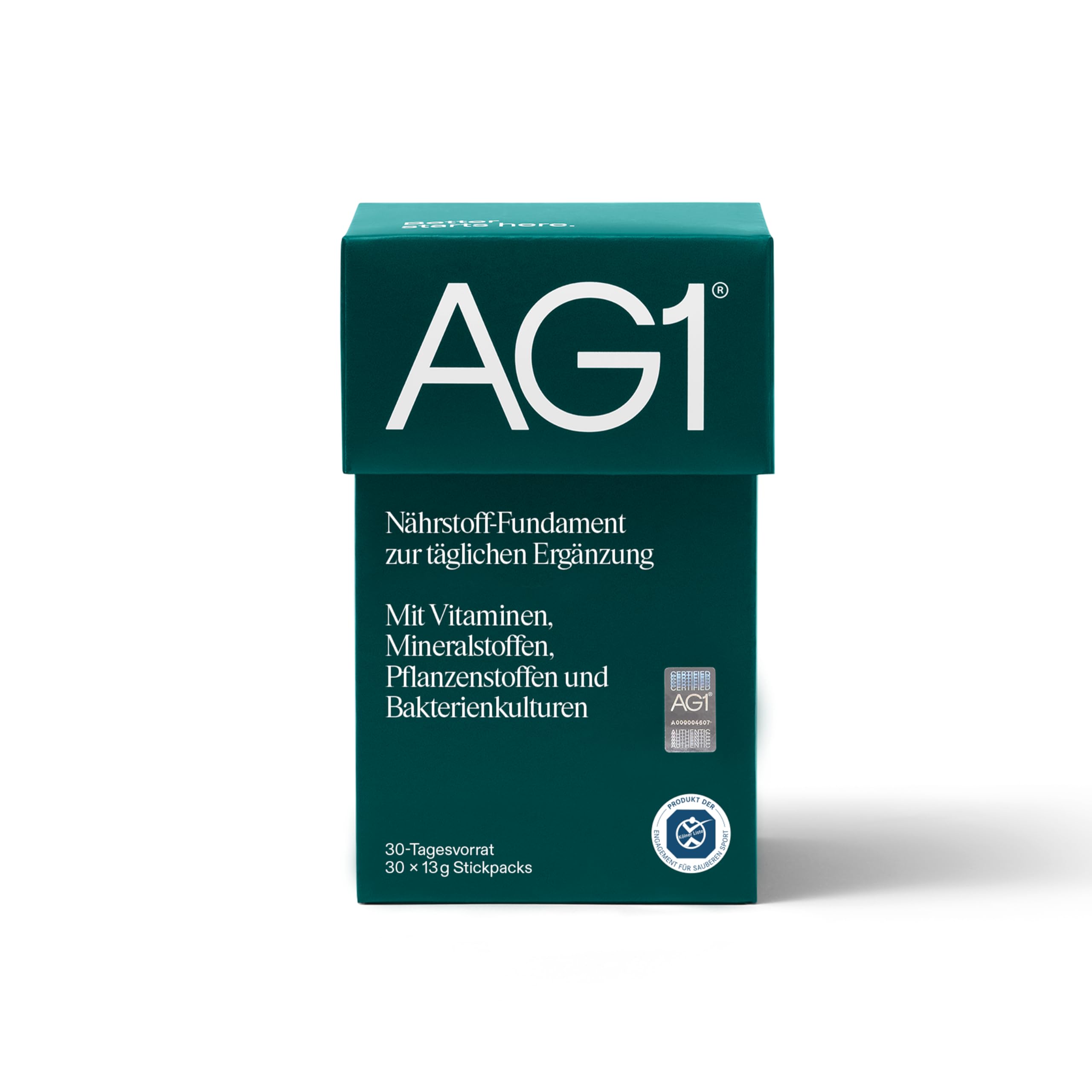 AG1 Greens Pulver Supplement | Täglicher Nährstoff-Boost: Vitamine, Mineralstoffe, gute Darmbakterien, Vegan & Keto-freundlich | (Travel Packs, 30 Stück, Nachfüllpackung ohne Shaker) - Refill