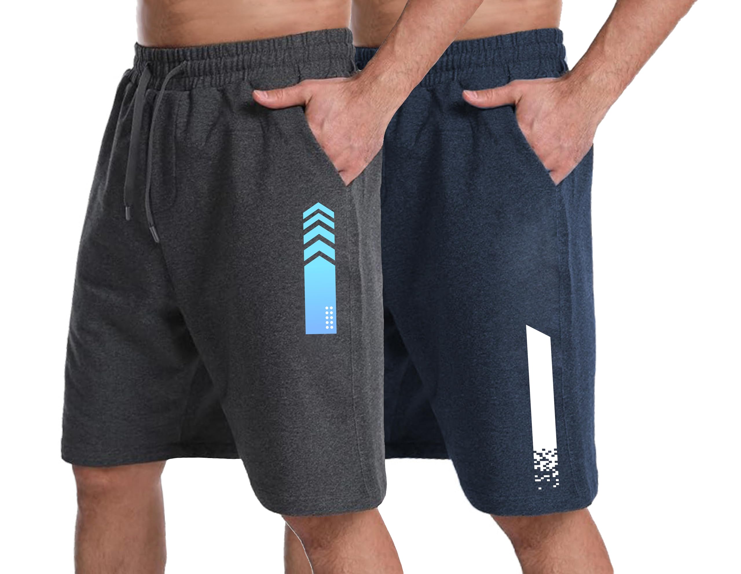 kart black Plus Sizes Men's Cotton Knee length Shorts(XXL,3XL,4XL,5XL,6XL,7XL,8XL shorts) | Casual and Night Wear Mens Shorts (Pack of 2)-picture-34