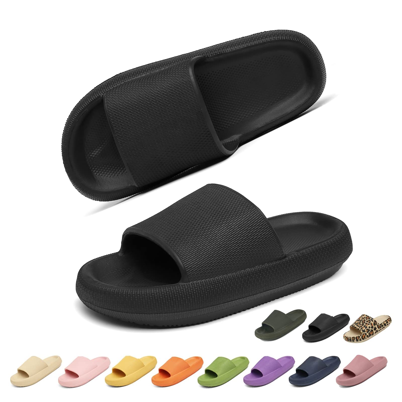 Geweo Ciabatte Nuvola Donna Uomo Comode Pantofole da Casa EVA Super Morbide Ciabatte Piscina Doccia Antiscivolo Slippers Asciugatura Rapida Sandali da Mare con Fibbie Regolabili Unisex