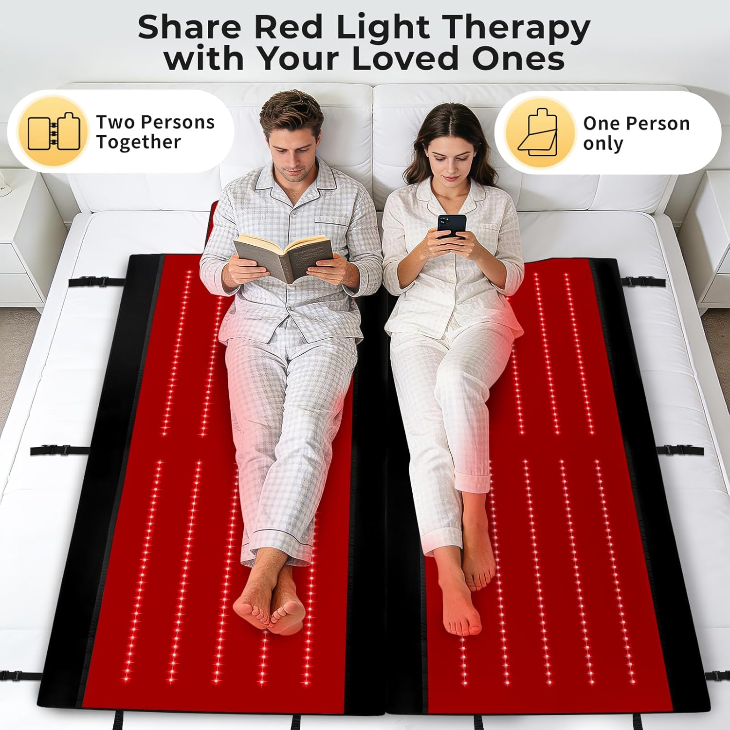 Red Light Therapy Mat for Fully Body, Red Light Blanket Dual Wavelength 660nm & 850nm Infrared Red Light Therapy Pad, Ideal for Home/Office/Men/Women/Elderly 74.8inch*33.46inch 660 LEDs 74.8inch*33.46 Inch 660 leds