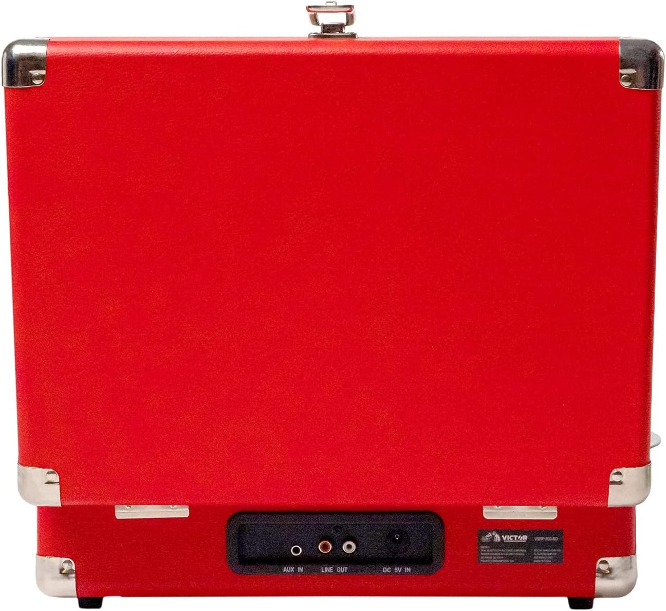VICTOR Metro 3-Speed Portable Suitcase Turntable Record Player with Dual Bluetooth in & Out and Built-in Stereo Speakers, Red (VSRP-800-RD)
