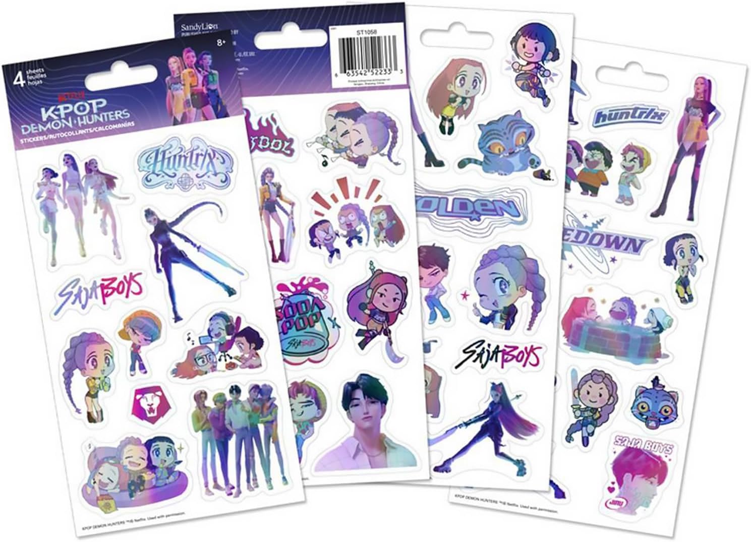 K-Pop Demon Hunters Sticker Variety Pack Bundle, 12 Sheets image 3