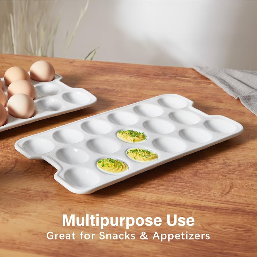 Amazon.com: ONEMORE Deviled Egg Platter, Dishwasher Safe Ceramic