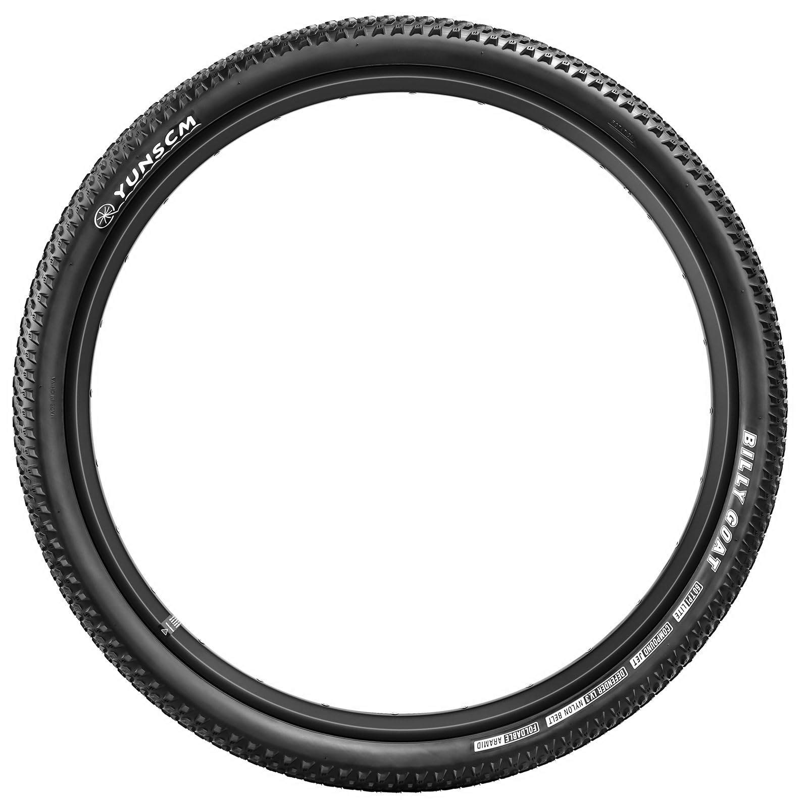 YUNSCM 27.5 Lightweight Bicicleta Cubierta 27.5x2.60 (ETRTO 68-584) - 60TPI Nylon, Puncture-Resistant, Compatible with Montaña Bicicleta Cubierta 27.5x2.50/2.60-2 PCS (Y-1164)