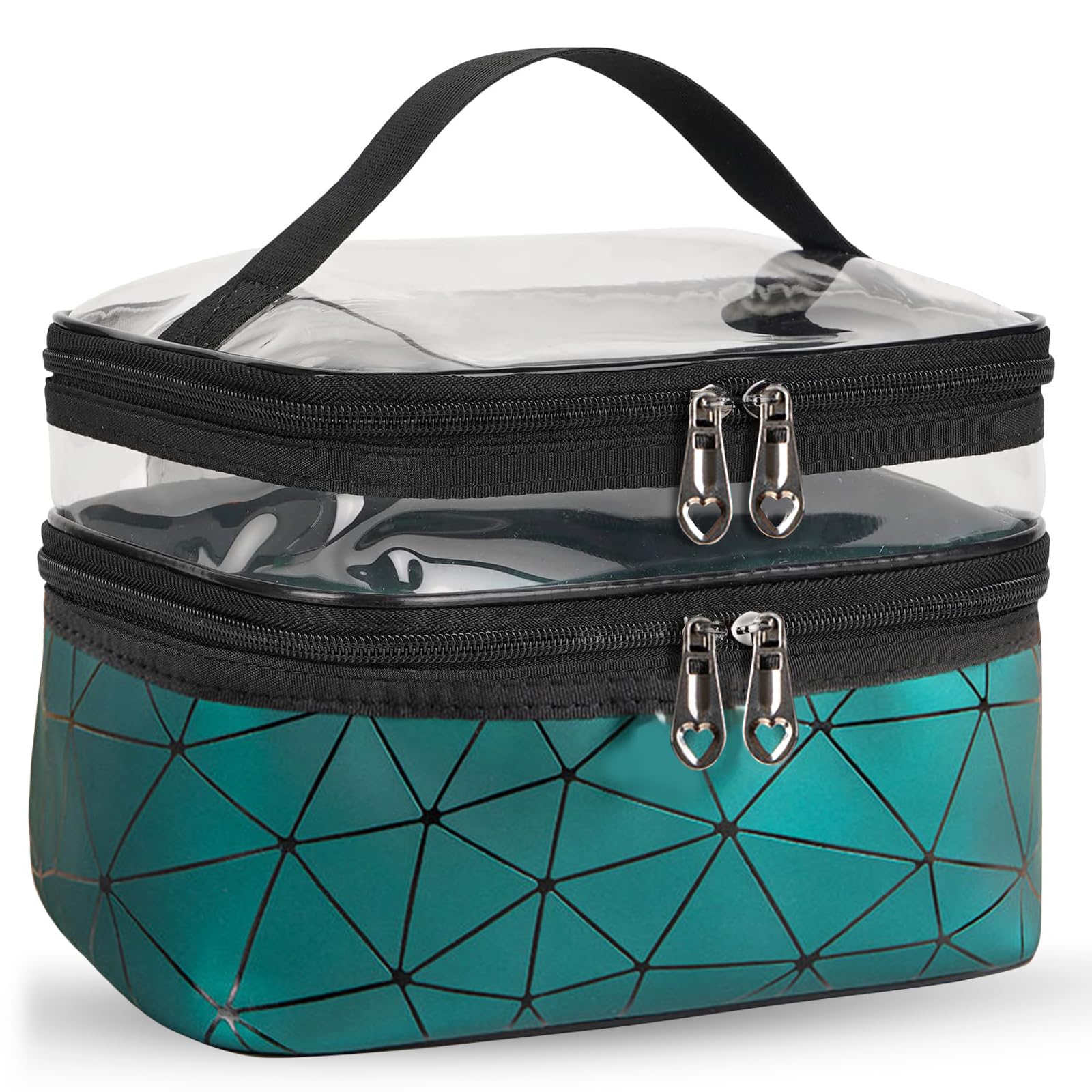 Grand Sac De Rangement Maquillage – Avec Séparateurs Réglables, Poches Transparentes, Idéal Pour Voyages Et Organisation