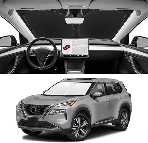 Miniatura 179 de Parasol de parabrisas de ajuste personalizado para Nissan Titan 2017-2024, bloquea los rayos UV y el calor, parasol de ventana delantera, fácil