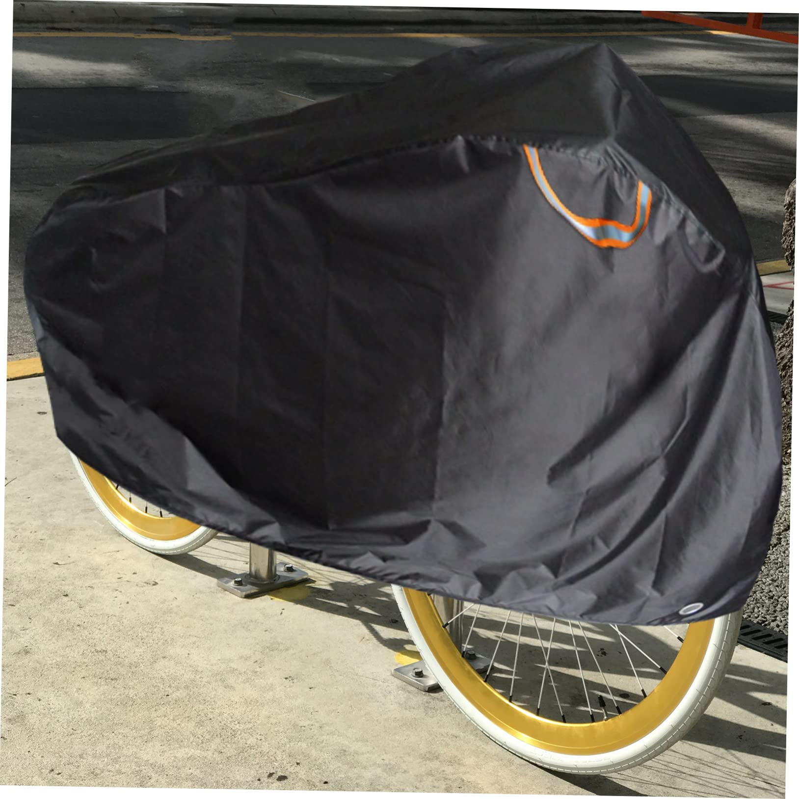 Fahrradabdeckung Mountainbike 210D Oxford Cloth Schwarz mit Aufbewahrungstasche für Outdoor Aufbewahrung