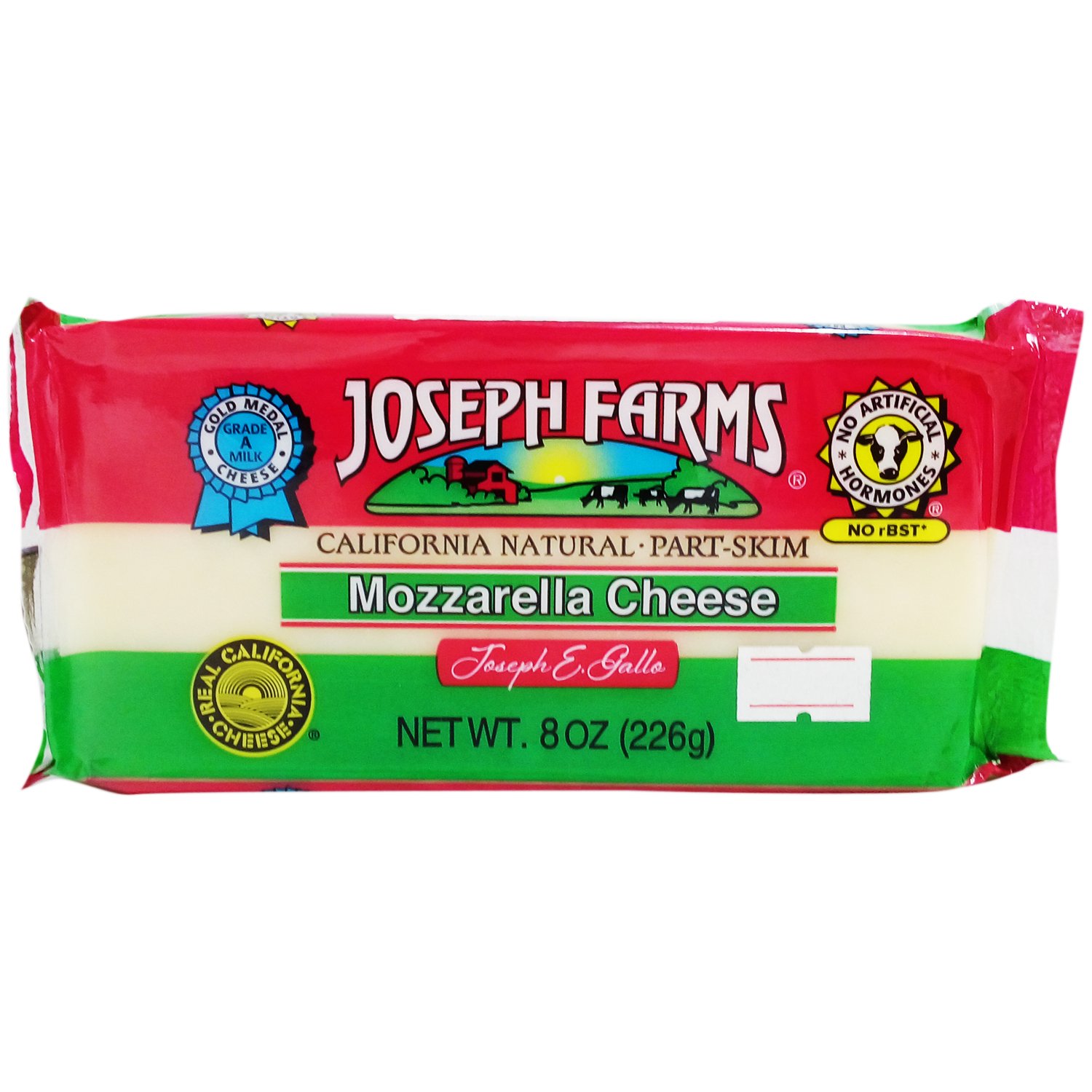 Joseph Farms Mozzarella Cheese California Natural, 226g Pack Amazon