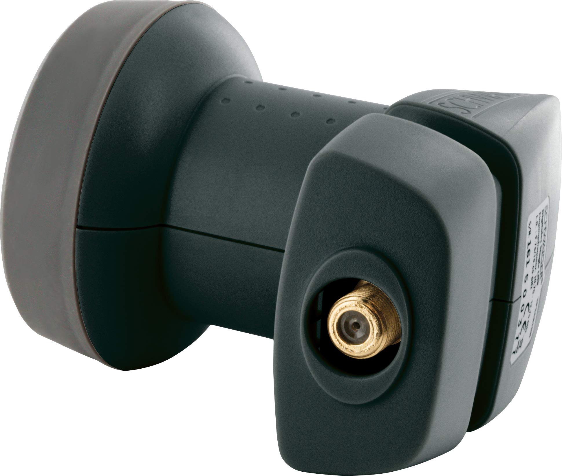 SCHWAIGER 319 Single LNB Low Noise Blockconverter Sun Protect Tapa LNB Digital Resistente al Calor Accesorios para Antenas parabólicas protección contra la Intemperie contactos Dorados Antracita