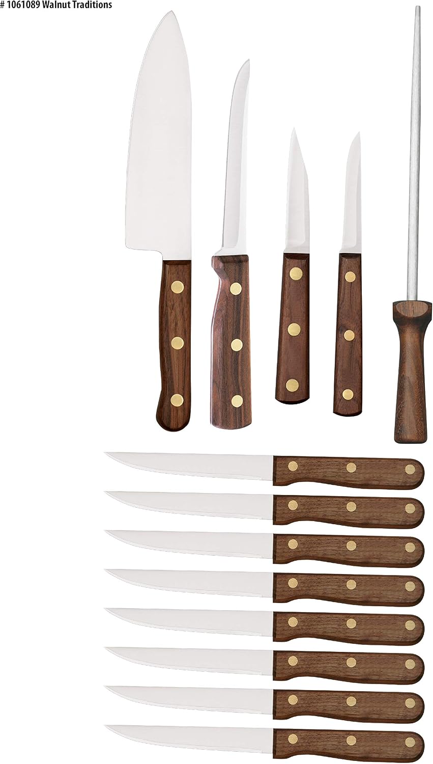 Chicago Cutlery C00372 knifeceramicchefsteak, 14 Piece, Brown