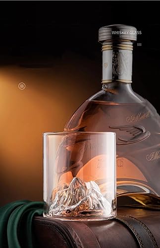 Miniatura 3 de Fuji Iceberg Glass, Whiskey, Popular, Solid Rock Glass, Traditional, Handmade, Heat Resistant, Kanshan Beer, Japanese Sake, Fuji Iceberg Cup, 11.8