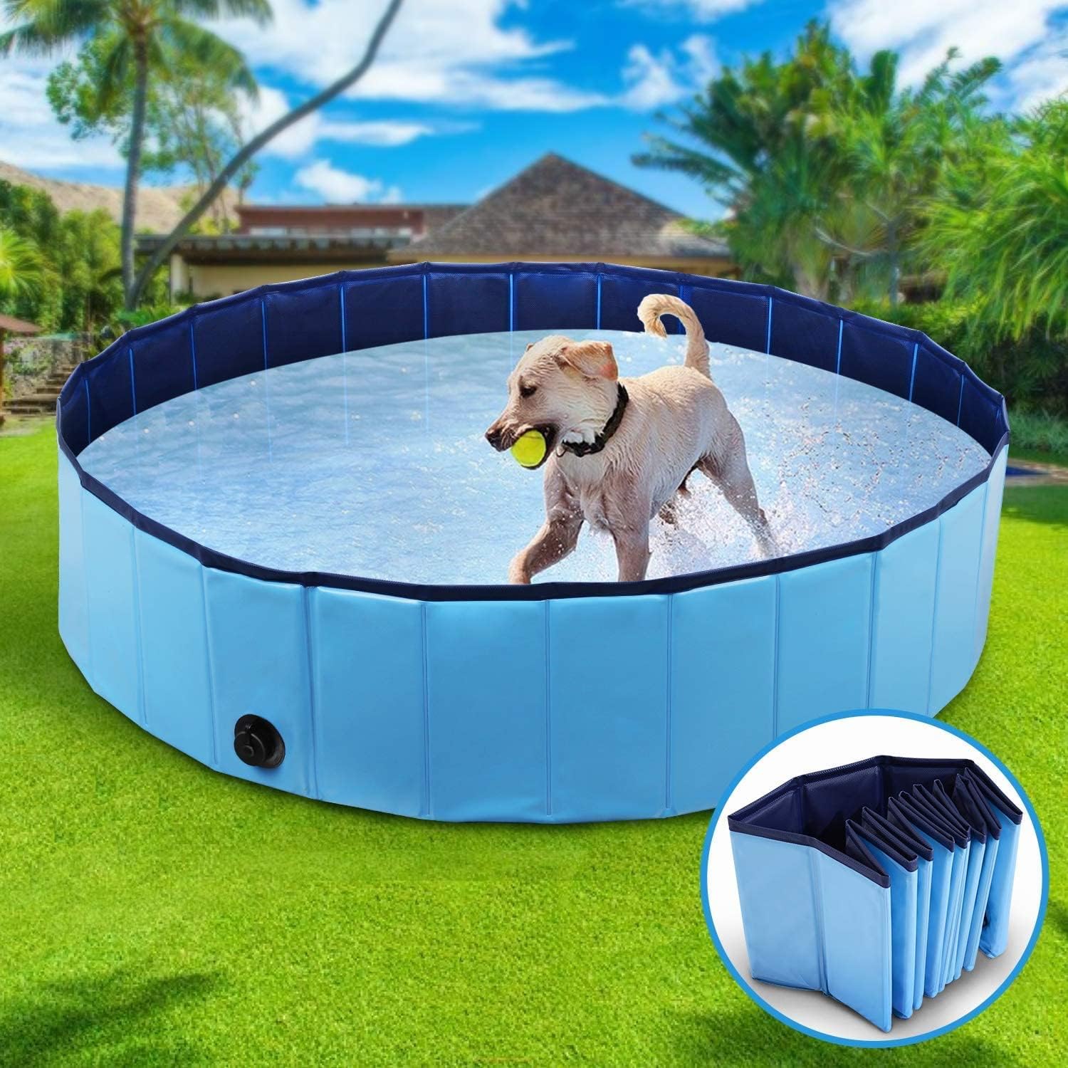 Faltbare Hundebadewanne 50x50 Cm - Aufblasfreier PVC Pool Für Haustiere