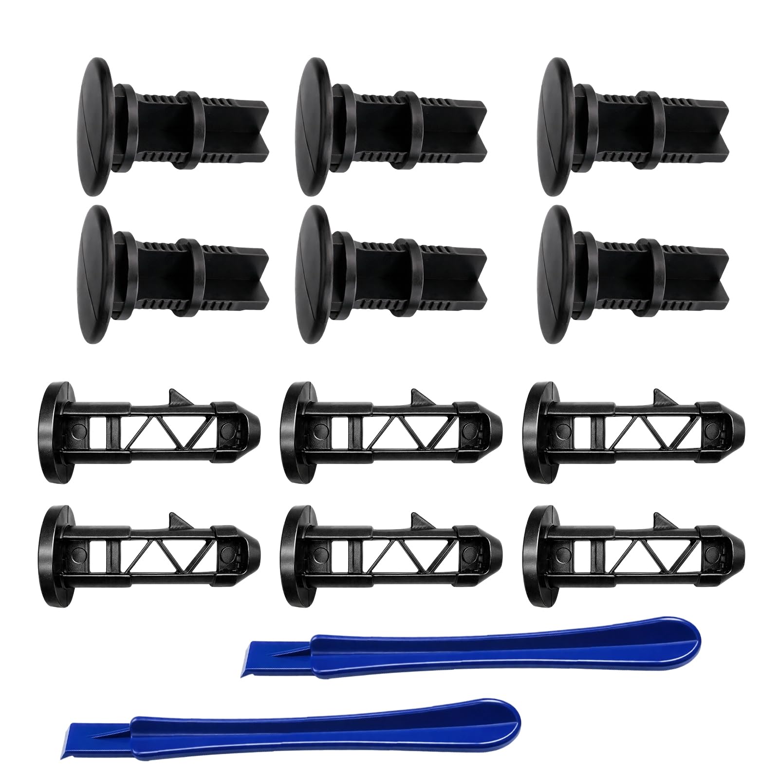 12x Wheelie Bin Lid Hinge Pins & Black Pins Set – Replacement Bin Locks for 50-240L Wheelie Bins, UK Standard Bin Lid Replacement Parts