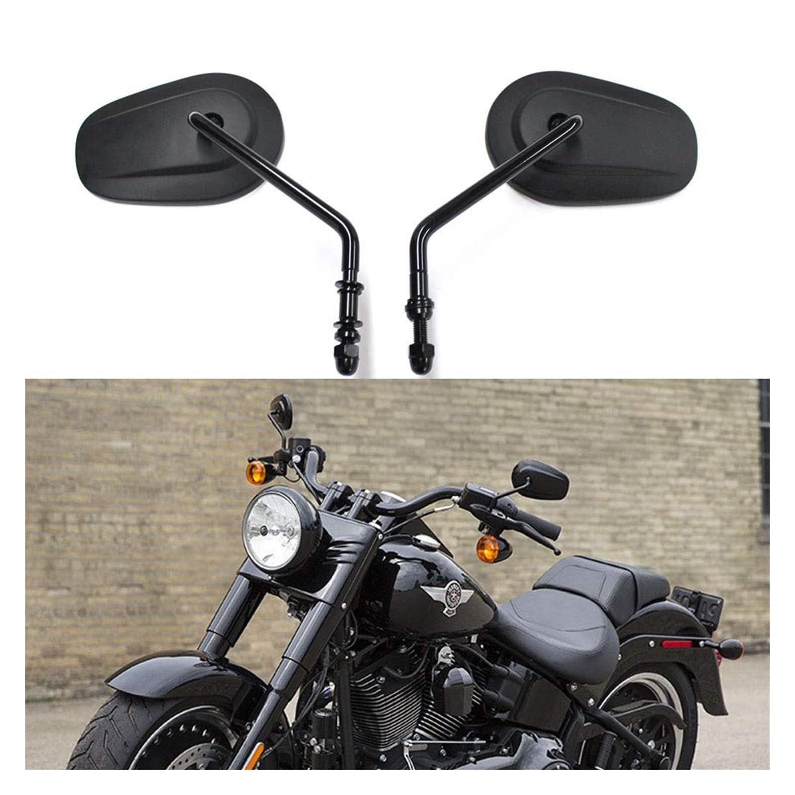 Motorcycle Mirrors Rétroviseurs Latéraux De Moto 8 Mm pour Ha&rley Softail Dyna Sportster XL 883 1200 Touring Road King Street Glide CVO FXDB FXDF