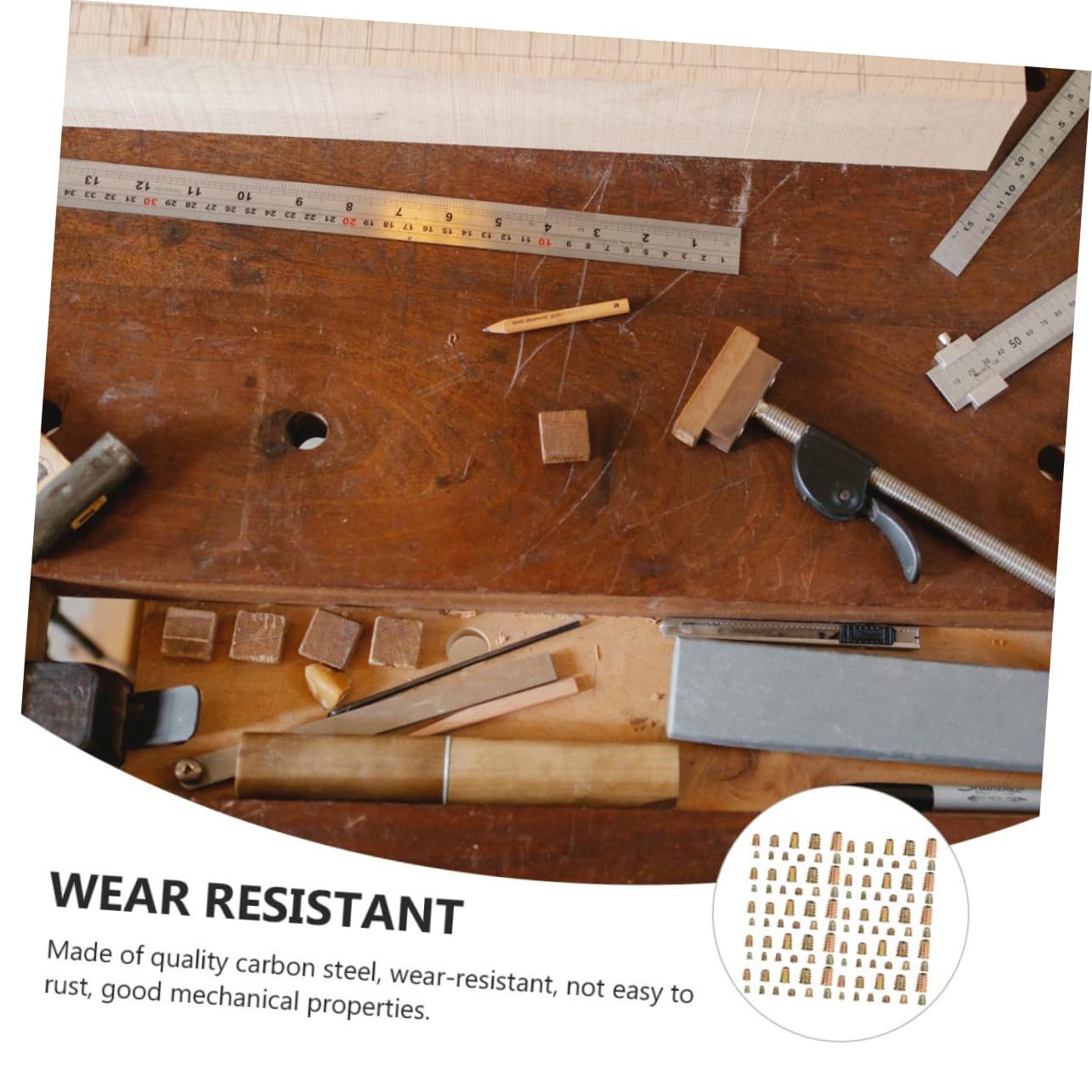 460pcs Threaded Insert Nut Nut Assortment for Wood Furniture Easy to Install Self-Tapping Design for Cabinet and Furniture Assembly