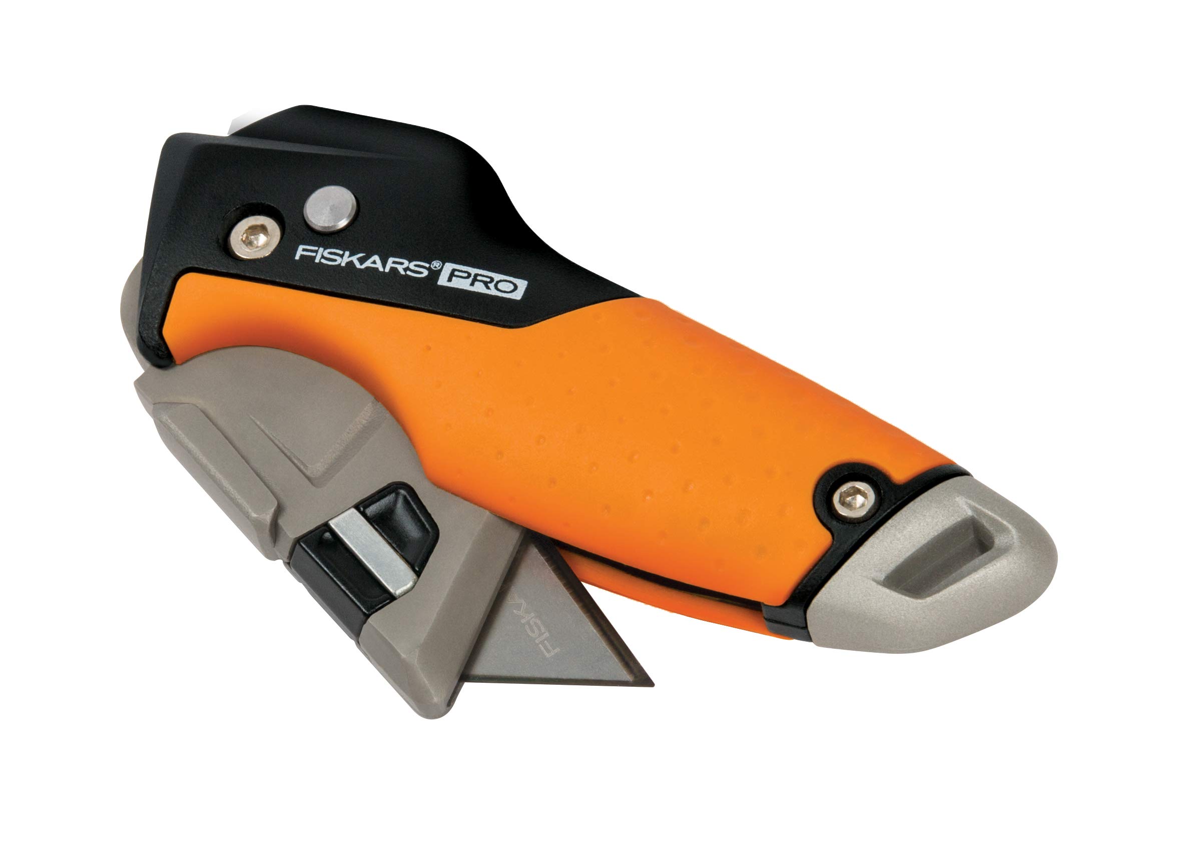 Fiskars Taglierino universale pieghevole, Lunghezza 17 cm, Acciaio inossidabile/Plastica, Nero/Arancione, CarbonMax, 1027224