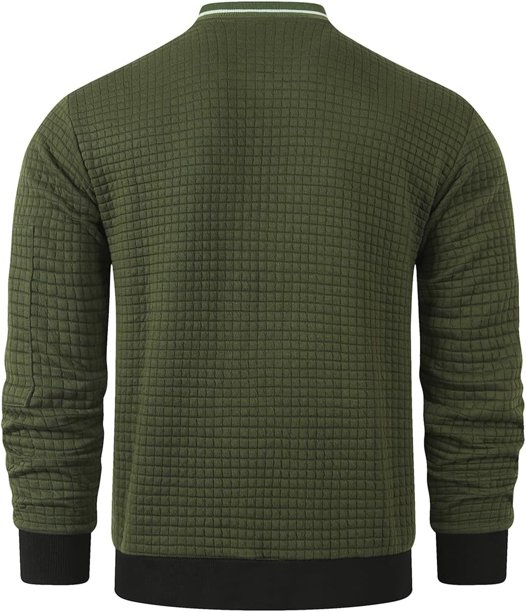 HOOD CREW Men’s Lightweight Casual Jackets Varsity Bomber Jacket Coat with Zipper - Image 4