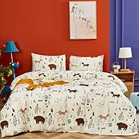 Vista 47 de CLOTHKNOW Juego de edredón de 3 piezas a cuadros color beige óxido, tamaño Full, juego de ropa de cama de cuadros edredón terracota con 2 fundas