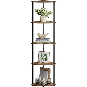 SONGMICS HOME 5 Tier Corner Shelving Unit Tool-Free Assembly