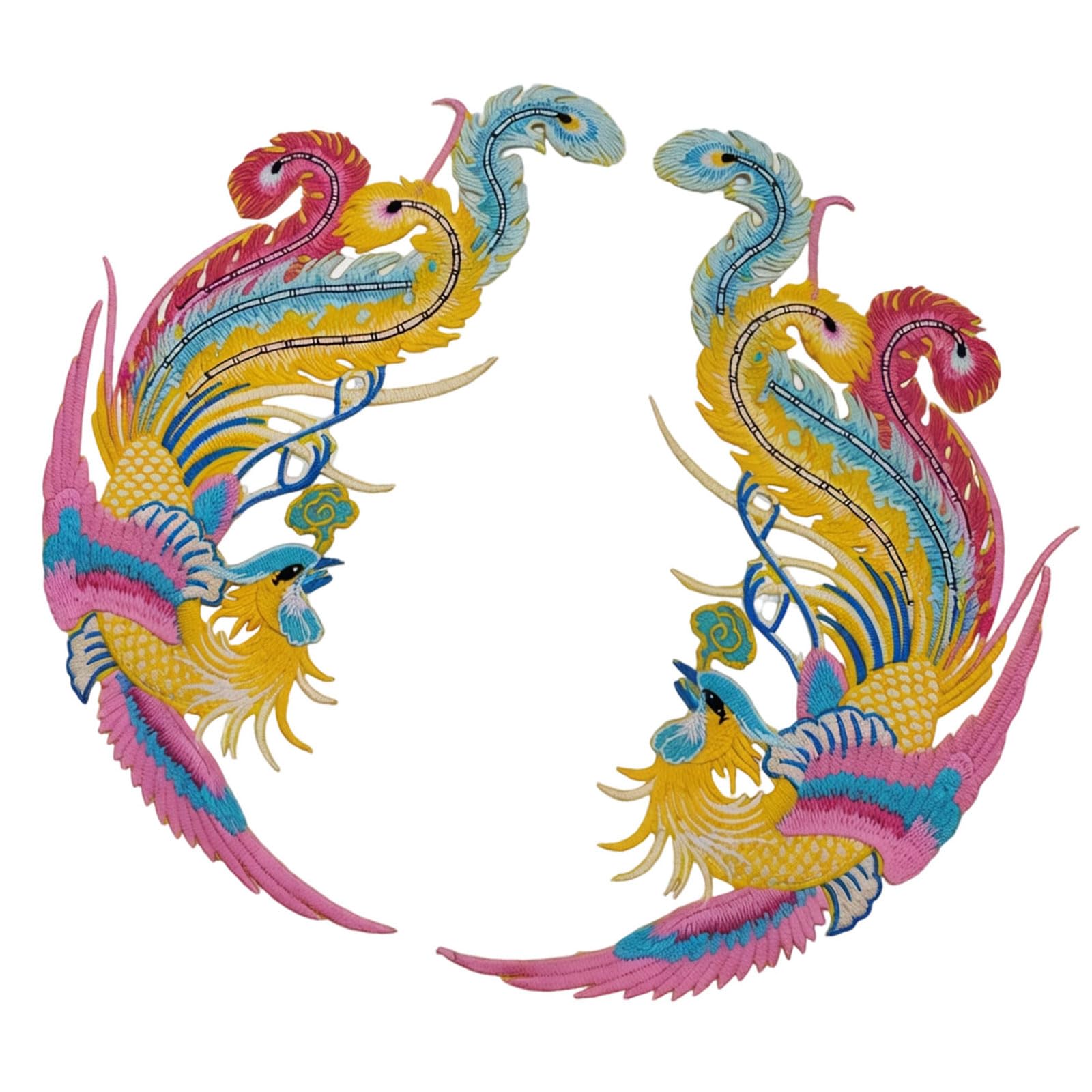 PANGBOER Bird Fabric Applique Sew Iron on Applique for Garment Theater Costume Clothing Embellishment Iron on Fixes for Clothing