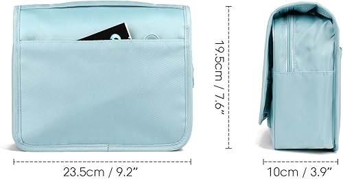 Miniatura 3 de Erliway Neceser colgante de viaje para mujeres y hombres, bolsa de ducha portátil de baño con gancho, gran capacidad, impermeable, organizador de