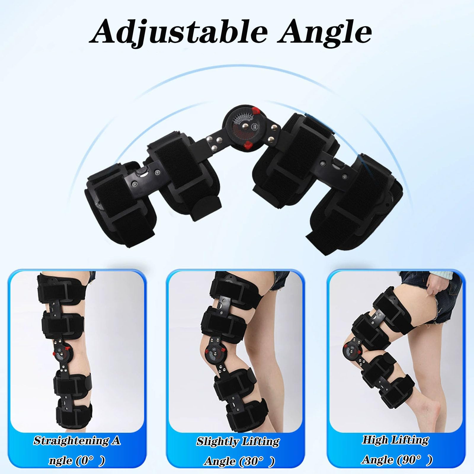 SFKLYU Rodillera Ortopédica Ajustable OA Unloader Rodillera con Descarga Medial para Aliviar el Dolor de Artritis, Osteoartritis y Dolor de Articulación de Rodilla Hueso sobre Hueso,Left