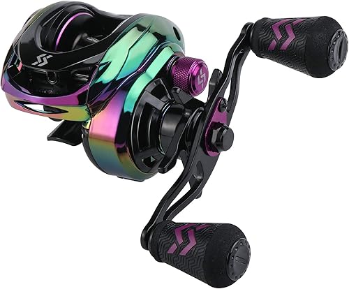 Miniatura 2 de Sougayilang Carretes de Baitcasting - Carrete de Pesca Colorido, Relaciones de Engranajes 8.0:1/7.3:1, 9+1 BB, Sistema de Frenado Magnético