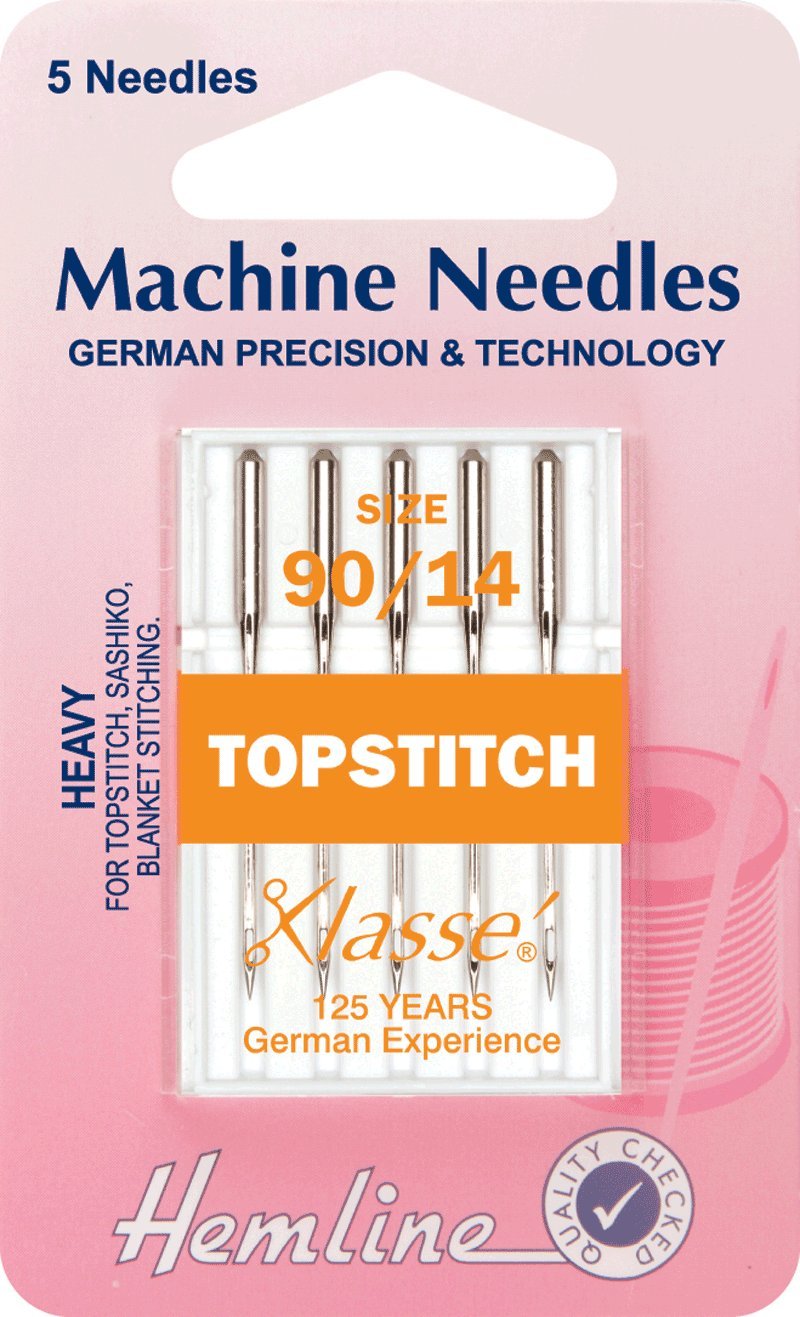 Hemline Top-Stitch Sewing Machine Needles - 90/14 (6 Pieces) - 5 Packs