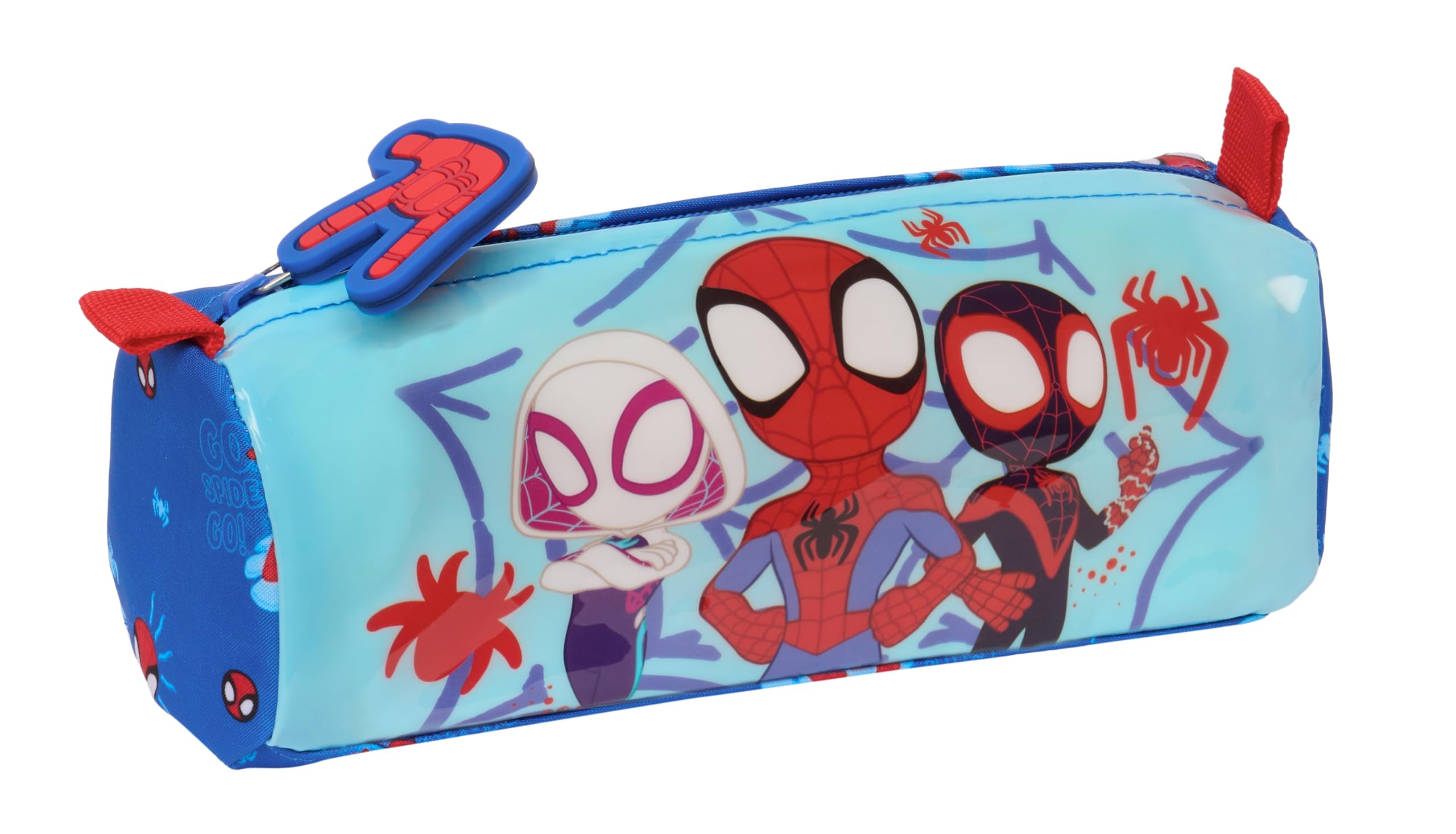 SPIDEY - Portatodo con cremallera y compartimiento, Estuche Infantil, Estuche Niño, Ideal para Niños en Edad Escolar, Cómodo y Versátil, Calidad y Resistencia, 21x7x8 cm, Color Azul