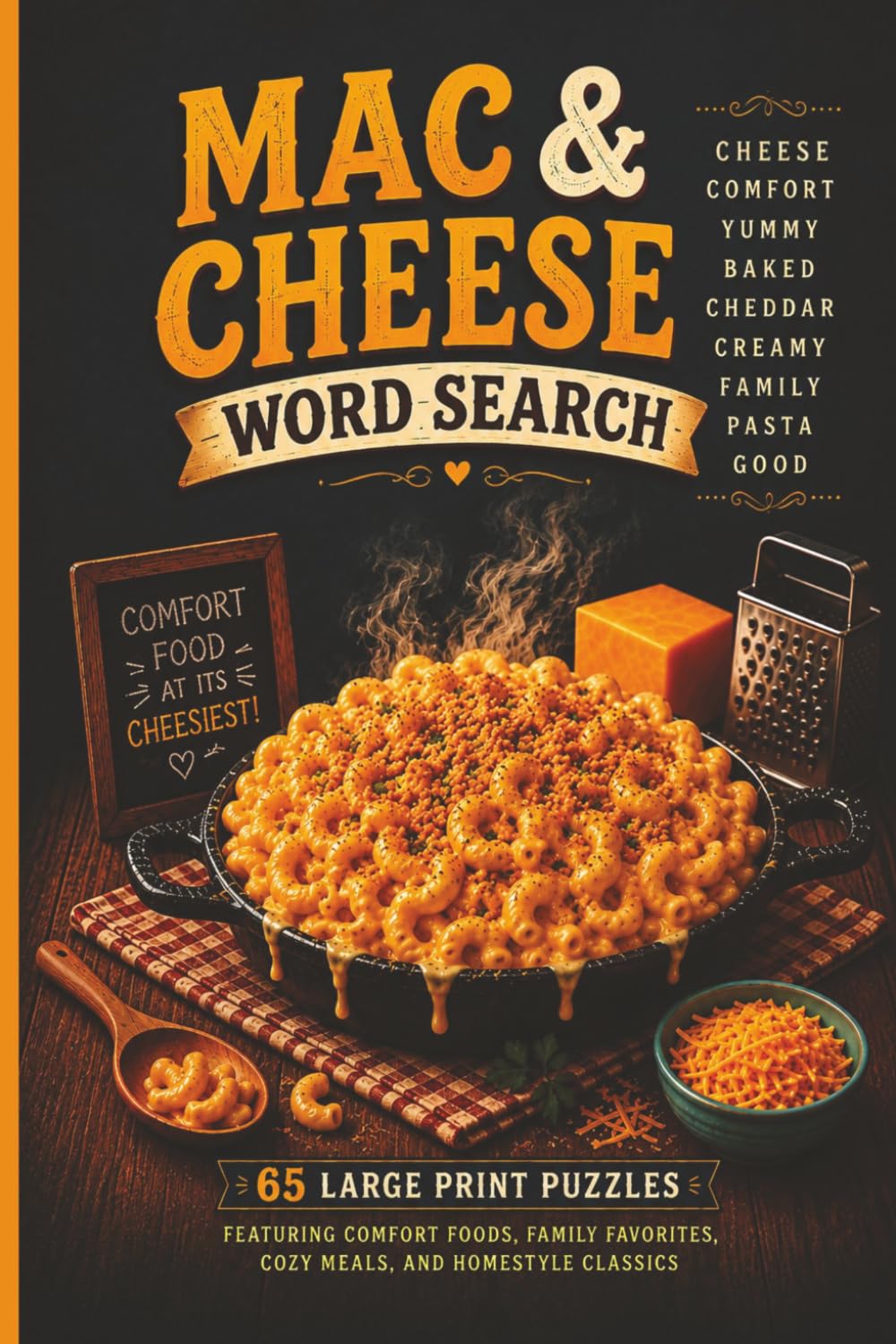 Mac & Cheese Word Search: A Cozy Large Print Puzzle Book Filled with Comfort Food-Themed Word Searches