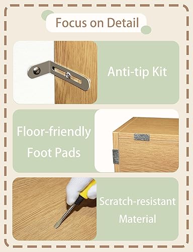 Miniatura 9 de DINZI LVJ Estantería para niños, organizador de almacenamiento de juguetes, armario de juguetes de madera, estantería para niños de 4 cubículos,