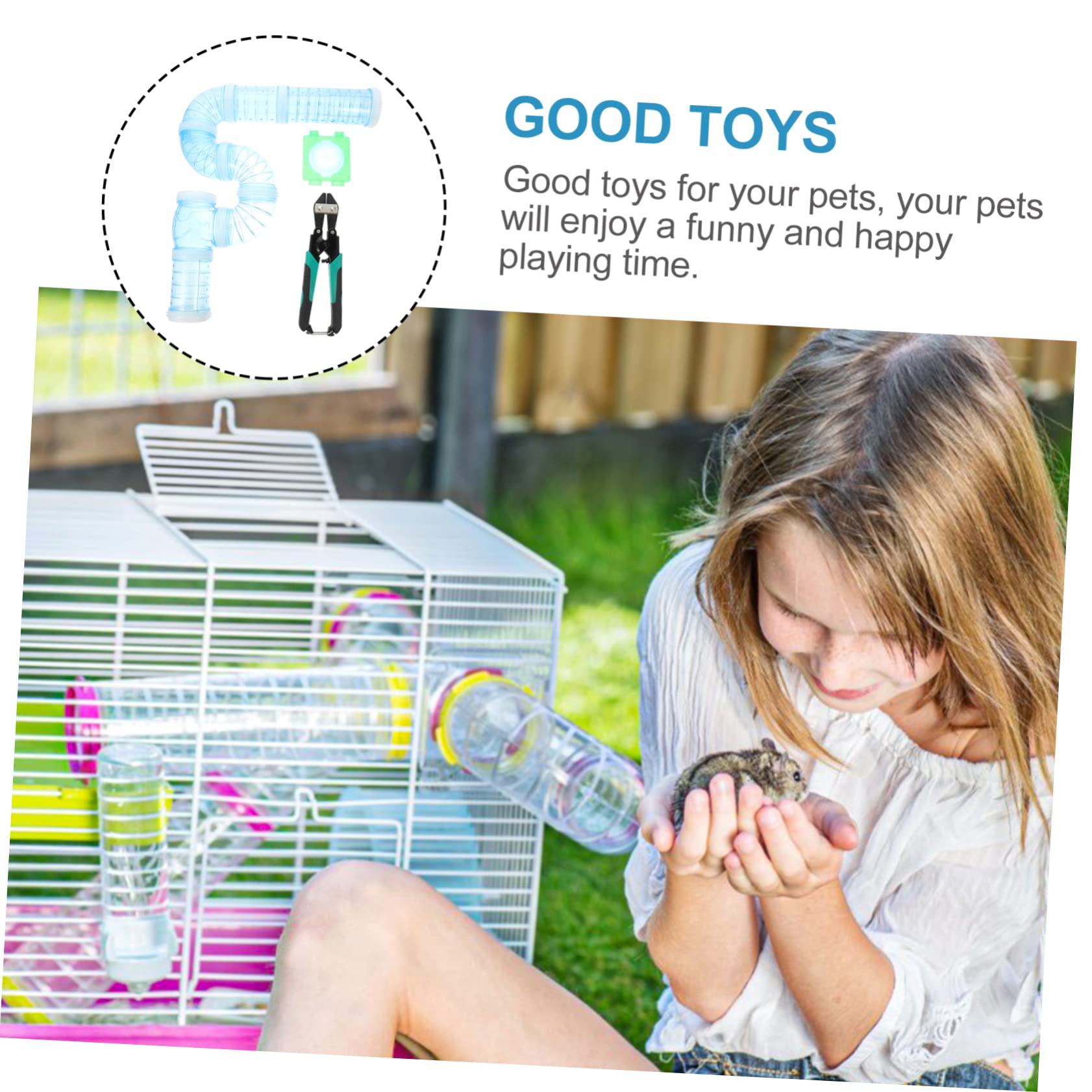 Yardwe Hamstertunnel aus Abs und Stahl Selbstgemacht Käfigverbindung für Hamster Externe Röhre als Sichere Spiel und Bewegungsfläche