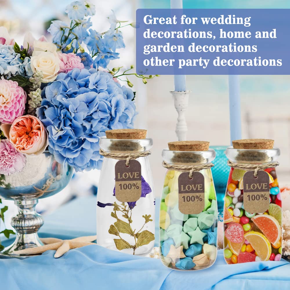 Set 12 Barattolini Vetro Con Tappo Sughero - 100 Ml Per Spezie, Tè, Conservazione - Foto 3