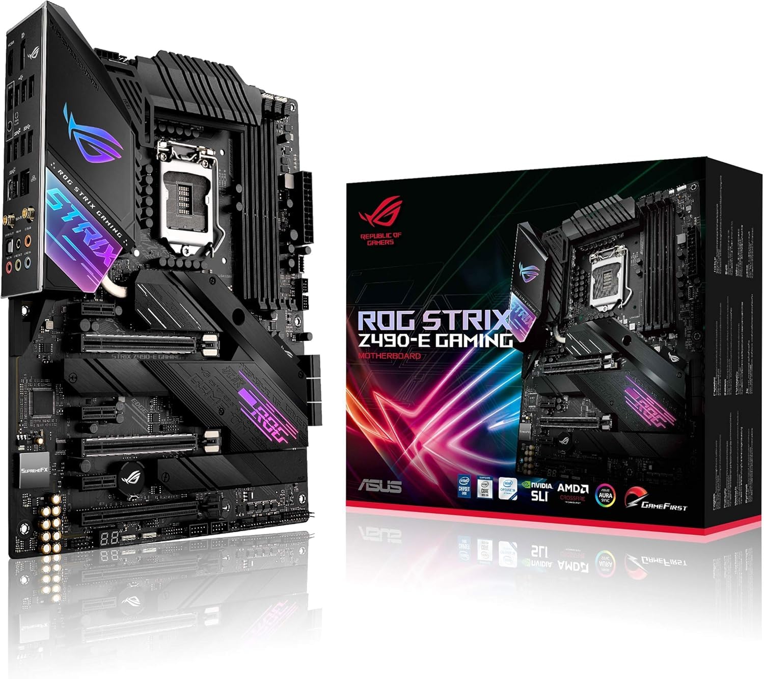 ROG Strix Z490-E Gaming, ATX Motherboard, LGA 1200 Socket, 10th/11th Gen Core/Pentium/Celeron, DDR4 4600MHz, Z490 Chipset