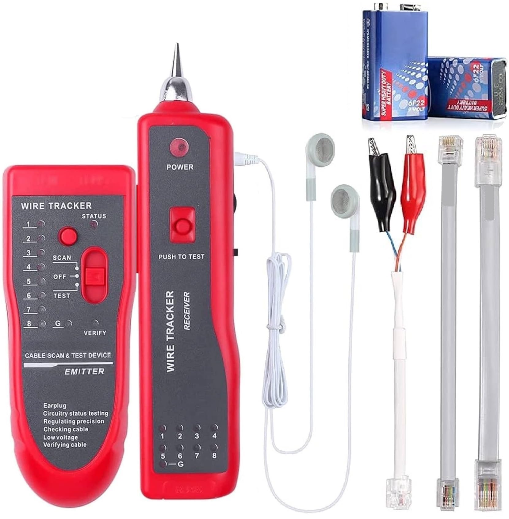 Techtest Wire Tracker Tester Rj11 Rj45 Cable Tester Multifunction Wire Tracker Measuring Instrument-image-6