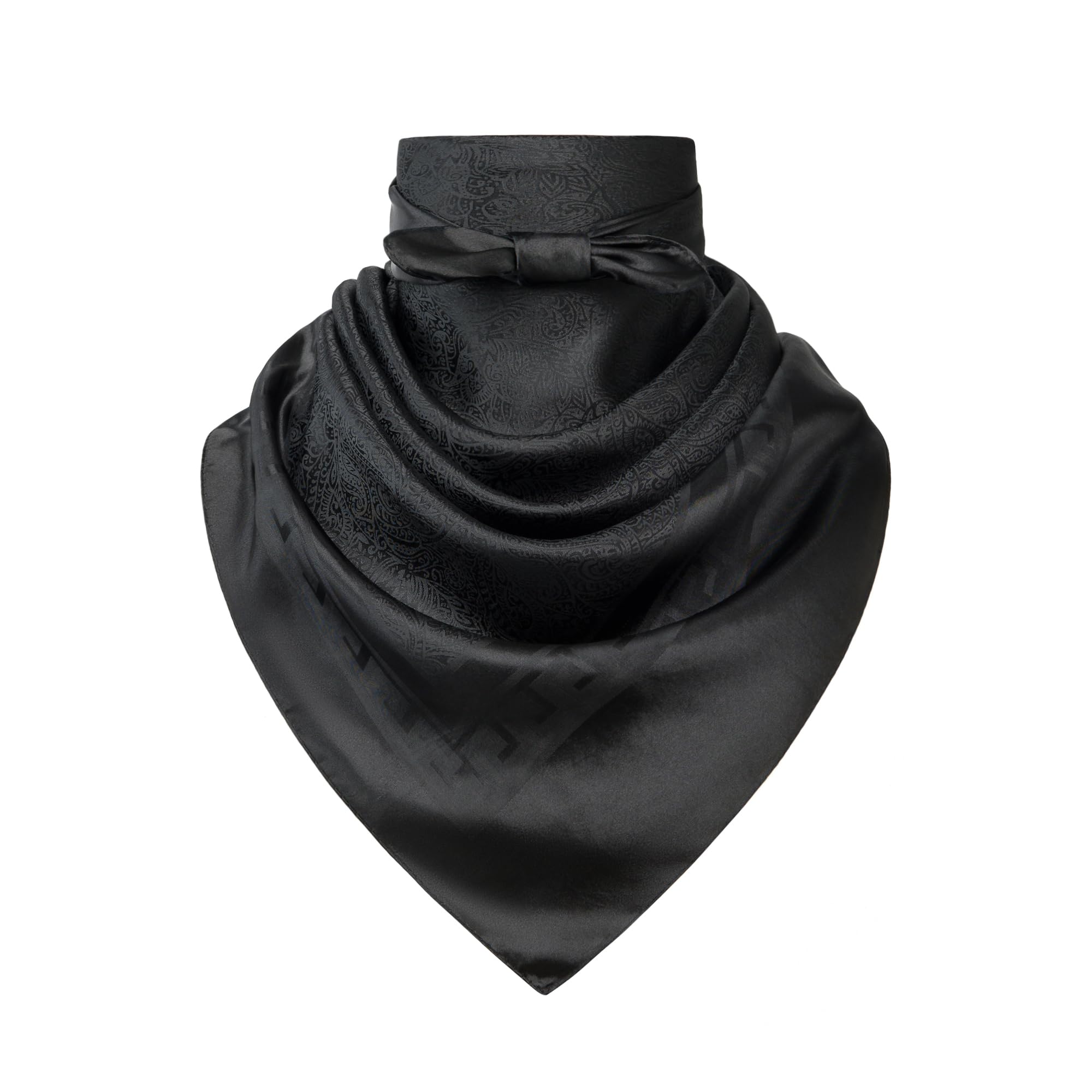 35" Men's Large Square Jacquard Scarf - Cowboy Wild Rugged Style, With Gift Packed