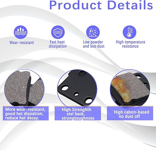 Miniatura 4 de 400EX Banshee 350 Pastillas de freno para Honda TRX400EX TRX 400EX 1999-2009, TRX300EX TRX 300EX 1993-2009, para Yamaha Banshee YFZ350 YFZ 350