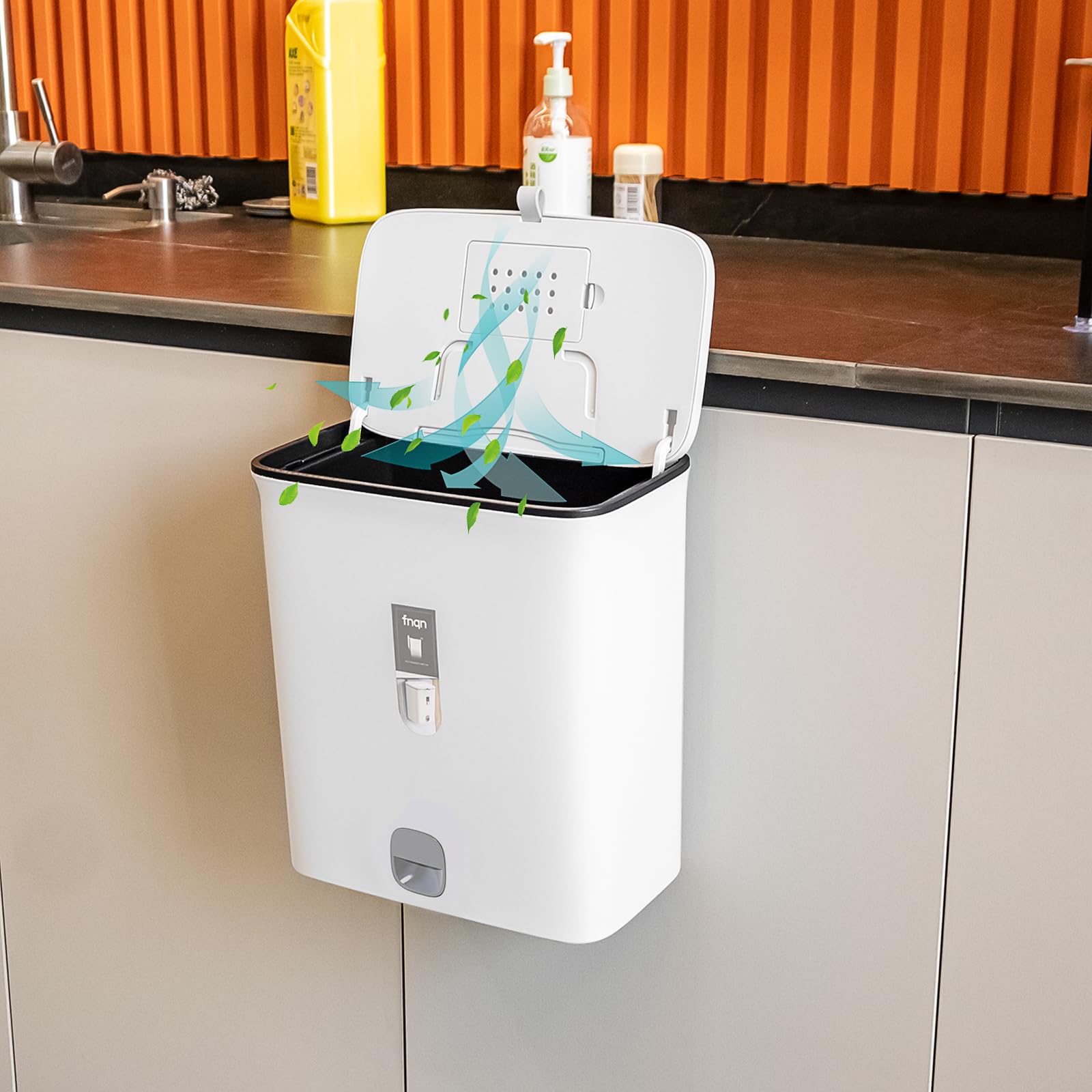 Secchio Compost Da Cucina 9L - Pattumiera Per Sotto Lavello, Bianco