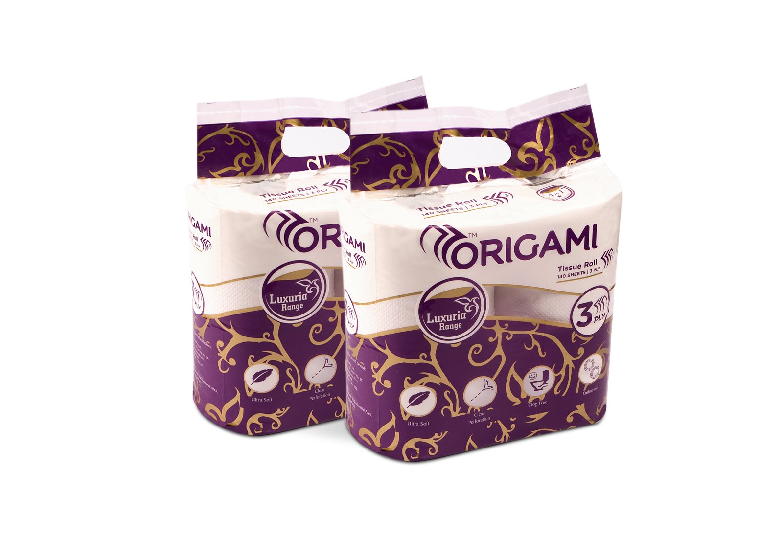 Origami 3 Ply Toilet Tissue Paper Roll - Pack of 8 (140 Pulls Per Roll, 1,120 Sheets) (B07DXL8D8X) Amazon Price History, Amazon Price Tracker